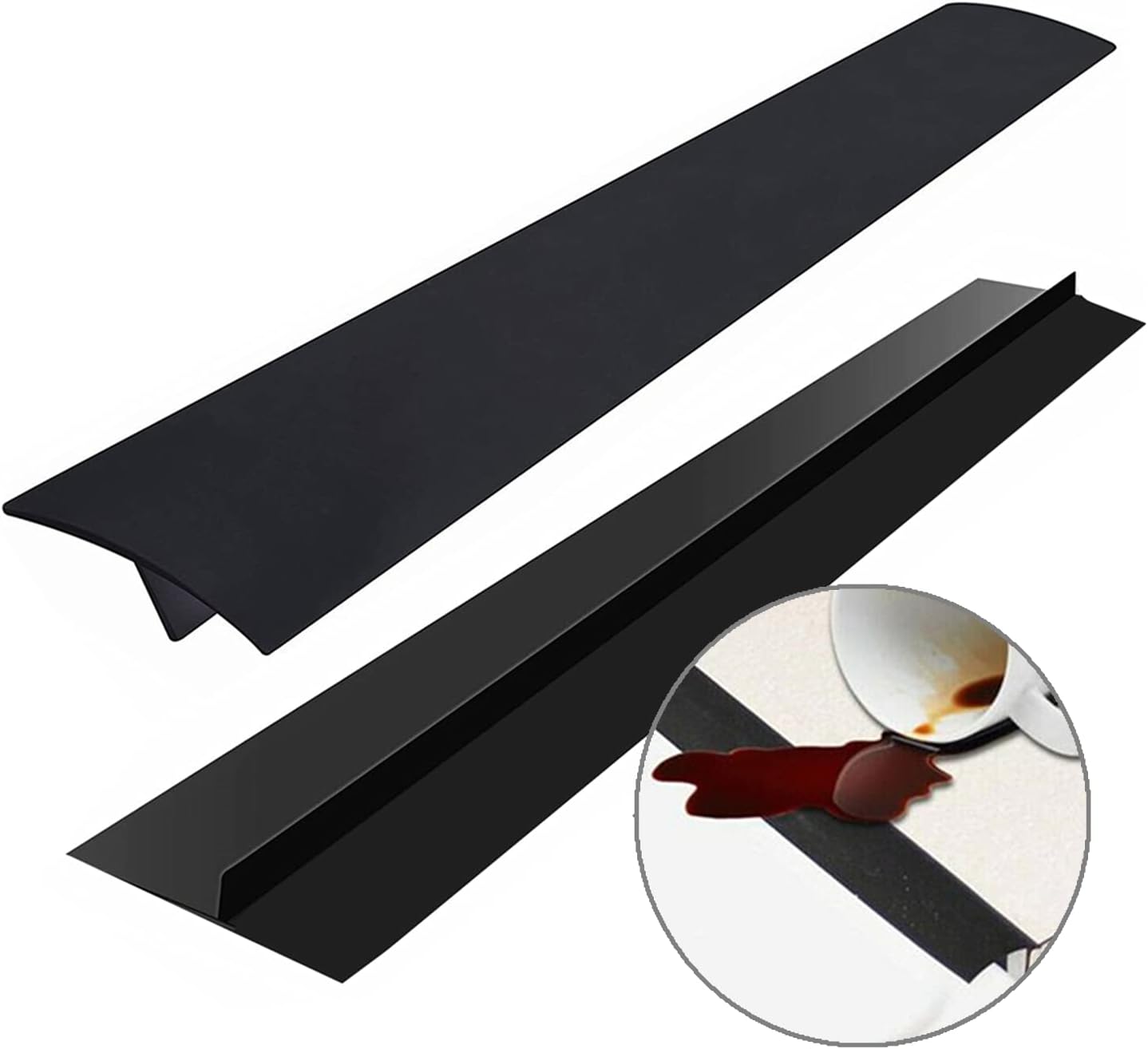 2 Pack Silicone Stove Gap Cover, 30" Kitchen Counter Gap Covers Heat Resistant Wide & Long Flexible Oven Gap Guards for Protect Gap Filler Sealing Spills
