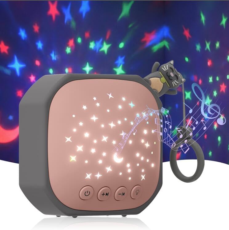 White Noise Sound Machine Baby with Star Projector | Portable Sleep Aid Lullaby Music for Baby Sleeping | Soothing Sound Machine for Nursery, Car Travel, Bedroom Crib, Kids Gifts (Puppy)