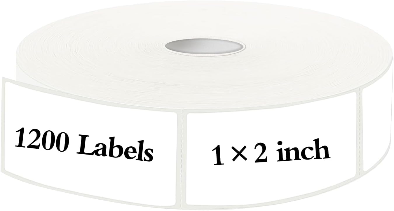 600 Blank Removable Freezer Labels Water Oil Resistant with Perforation Line for Food Containers Jars Pantry Organization (Ink Quick-Dry，1” x 2”)