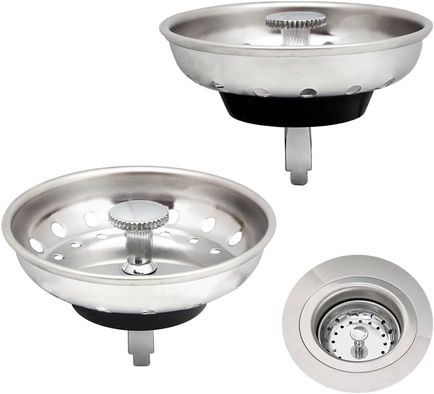 ZM Kitchen Sink Basket Strainer with Stopper, 3-1/2” Drain