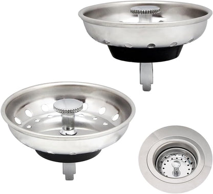 ZM Kitchen Sink Basket Strainer with Stopper, 3-1/2” Drain