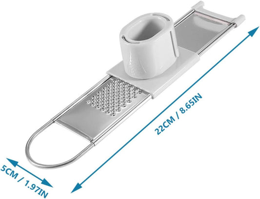 Multi-functional Stainless Steel Potato Grater with Hand Protective Tool, High Durability Vegetable Slicer for Kitchen Use, Includes Finger Guard for Safe Grating