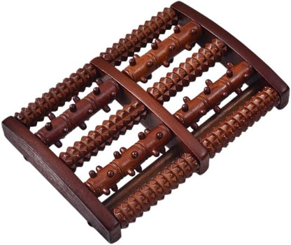 Wooden Foot Massager for Plantar Fasciitis Relief, Ergonomic Foot Roller for Muscle Relaxation, Circulation & Acupressure, Sturdy Wood Frame Massage Roller 10.63 x 7.48 x 1.57 in (Style 2)