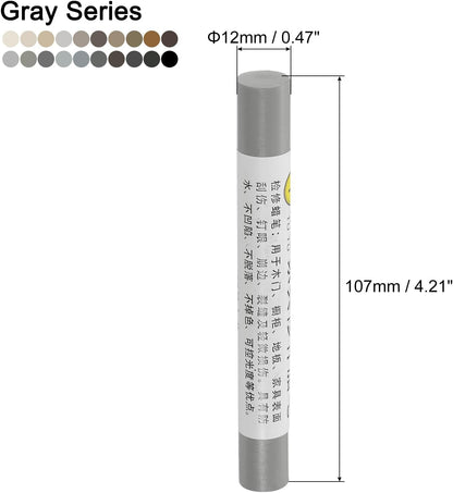 uxcell Furniture Repair Wax Crayons Kit, 20Pcs - Wood Filler Stick, Touch Up Furniture Markers - for Scratches Holes Tables Desks Wooden Floor Laminate Covers, Gray Series