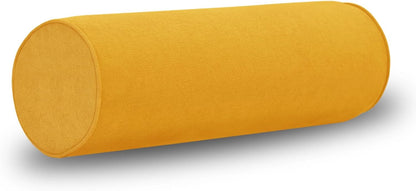 Cylinder Round Memory Foam Support Pillows Cervical Neck Roll Pillow with Pillowcase Soft, Comfortable and Breathable for Sleeping, Chair, Car, Sofa，Travel (Navy Blue, 18X6)