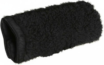 Lamb Wool Armrest Pad Soft Sherpa Fleece Cushion Protects Chair Armrests Relieves Discomfort Non-Slip Hook-and-Loop Suitable for Office Chair Elderly Home, White