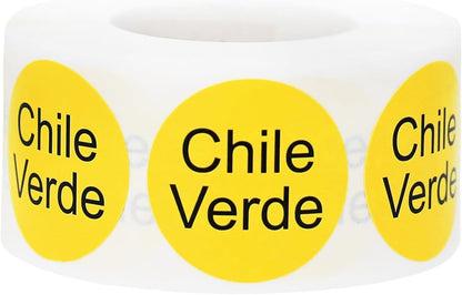 Yellow with Black Carnitas Circle Dot Adhesive Stickers, 1 Inch Round Labels, 500 Total Stickers