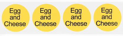 Yellow with Black Carnitas Circle Dot Adhesive Stickers, 1 Inch Round Labels, 500 Total Stickers