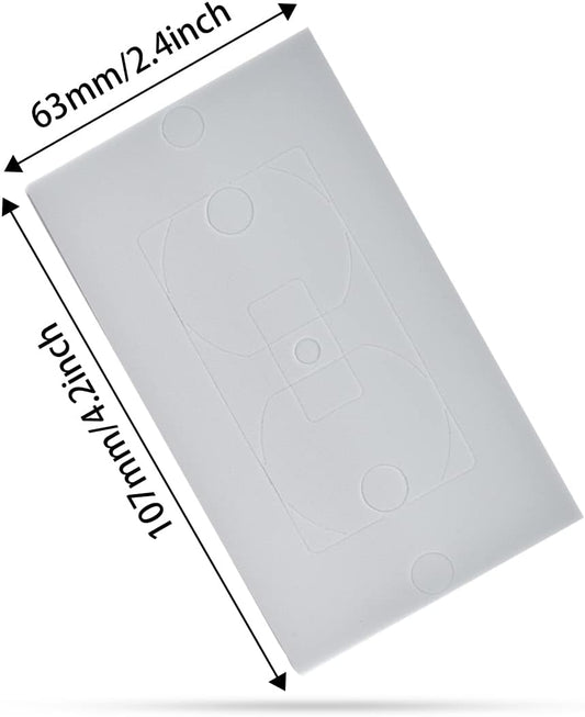 Aifeier ET Outlet Wall Plate Insulation Gasket Light Switch Socket Foam | Insulation Pads Weatherproof Gasket Sealer Replacement Electrical Outlet Covers (2.4 x 4.3 Inch, 25Pcs White)