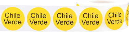 Yellow with Black Carnitas Circle Dot Adhesive Stickers, 1 Inch Round Labels, 500 Total Stickers