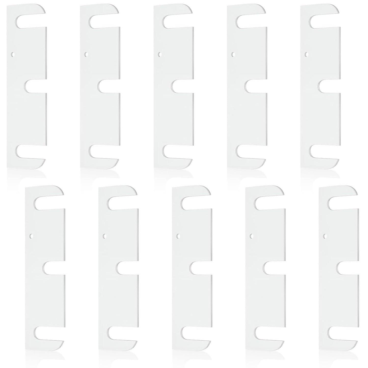 10 Pcs Hardware Door Hinge Shims Stainless Steel Metal Coated Finish Door Hinge Shim for Repair Kit (4 Inch,White)