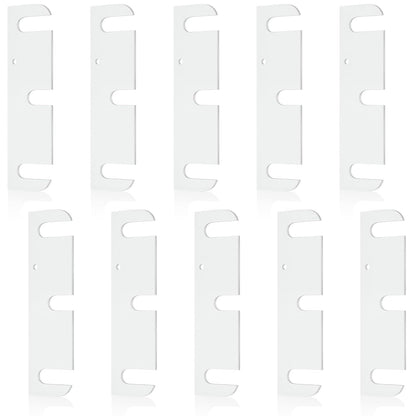 10 Pcs Hardware Door Hinge Shims Stainless Steel Metal Coated Finish Door Hinge Shim for Repair Kit (4 Inch,White)