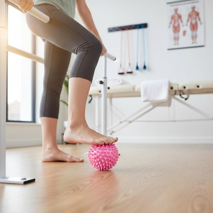 Massage Ball - Spiky for Deep Tissue Back Massage, Foot Massager, Plantar Fasciitis & All Over Body Deep Tissue Muscle Therapy，Foot Massage Ball