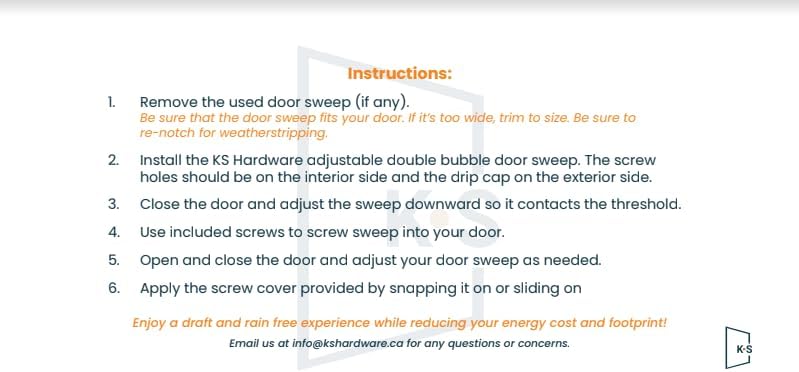 Adjustable Double Bubble Door Sweep & Draft Stopper | Under Door Seal for Exterior Doors 1 3/4" x 35.75" (White 36 inch nominally sized)