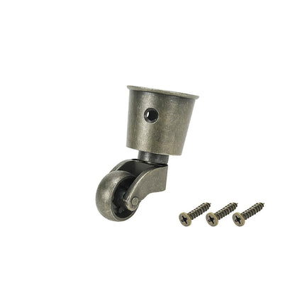 Semetall 4PCS Swivel Caster Wheels Square Cup Furniture Castors (Bronze) | 150kg Load Capacity, with Screws for Piano Feet, Sofa, Table, 1.02 Inch (26mm) Wheels