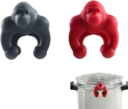 2 Pcs Pot Lid Lifter Silicone Spill Proof Lid Lifter Splash-Proof Steam Release Pan pot lid lifter Kitchen Tool Decoration Pot Lid & Cute Kitchen Accessories (Mix)