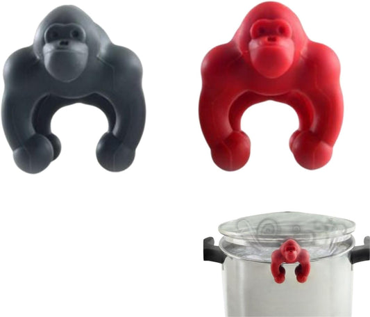 2 Pcs Pot Lid Lifter Silicone Spill Proof Lid Lifter Splash-Proof Steam Release Pan pot lid lifter Kitchen Tool Decoration Pot Lid & Cute Kitchen Accessories (Mix)