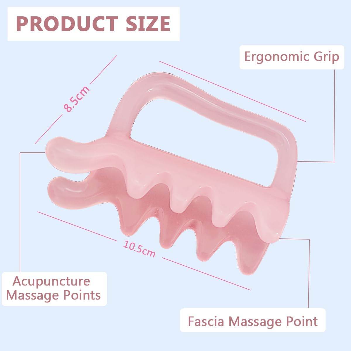 Lymphatic Massage Roller for Cellulite Remover Body Sculpting - Handheld Cellulite Massage Tool for Body Bloat Blood Circulation Lymphatic Drainage Pink