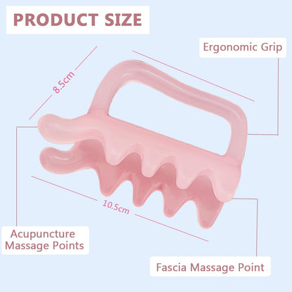 Lymphatic Massage Roller for Cellulite Remover Body Sculpting - Handheld Cellulite Massage Tool for Body Bloat Blood Circulation Lymphatic Drainage Pink