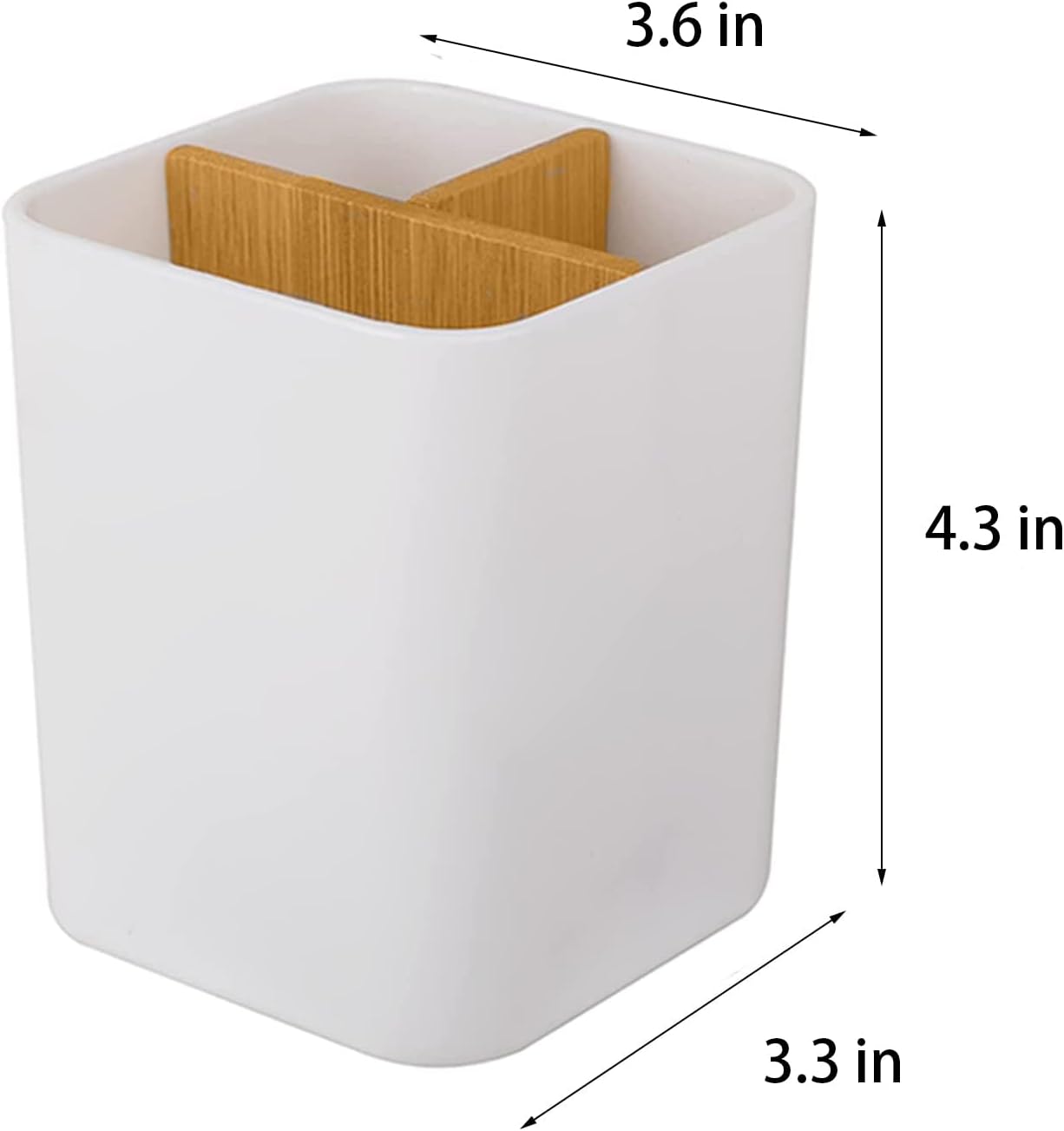 Bamboo Toothbrush Holder for Bathrooms Toothpaste Organizer - Black | Detachable Inserts, 3 Slots, Bathroom Counter Organizer, for Kids Electric Toothbrushes, Floss, Razors