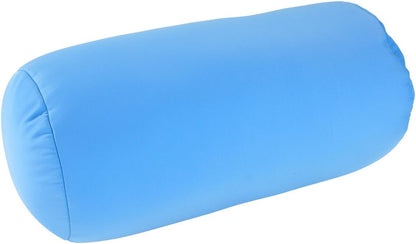 Squishy Deluxe Tube Microbead Bolster Pillow with Stay-Cool Fill & Silky Removable Cover, Flexible, Head, Neck & Back Support for Home & Away, Carrying Case, 13 x 6 inches, Grey