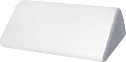 Knee Wedge Pillow for Leg Elevation, 6.3 Inch Triangle Design, Post Surgery Recovery Support, White