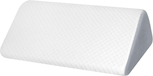 Knee Wedge Pillow for Leg Elevation, 6.3 Inch Triangle Design, Post Surgery Recovery Support, White