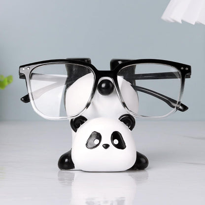 Cute Panda Glasses Display Stand for Nightstand, Funny Decorative Eyeglass Sunglass Holder, Home Office Desk Decoration (Handstand Panda)