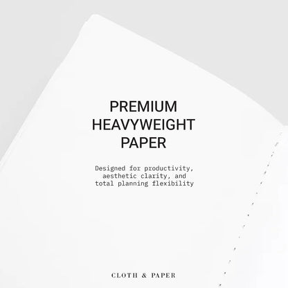 Cloth & Paper Travel Notebook | Daily Wellness Planner – Smoked Salt | Pocket Plus Wellness Planner 3.2" x 6" | Habit Tracker & Self Care Journal for Goals, Gratitude & Reflection – Soft Touch Cover