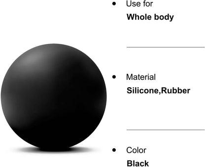 WOVTE Massage Lacrosse Ball Therapy for Sore Muscles Myofascial Release | Shoulders, Neck, Back, Foot, Body, Deep Tissue, Trigger Point, Muscle Knots, Yoga