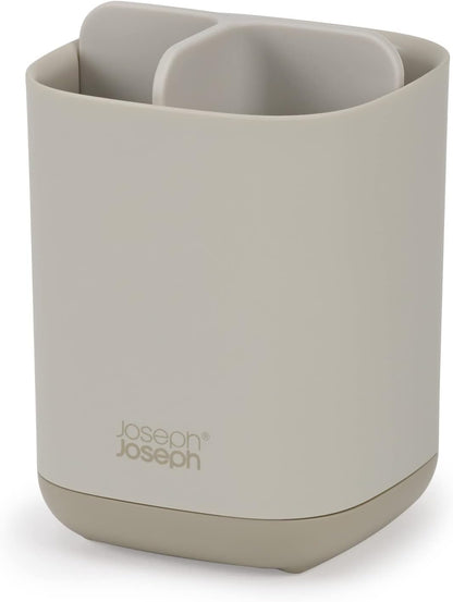 Joseph Joseph Easy-Store - Compact Toothbrush Holder Caddy Bathroom Storage , Grey/White, Regular