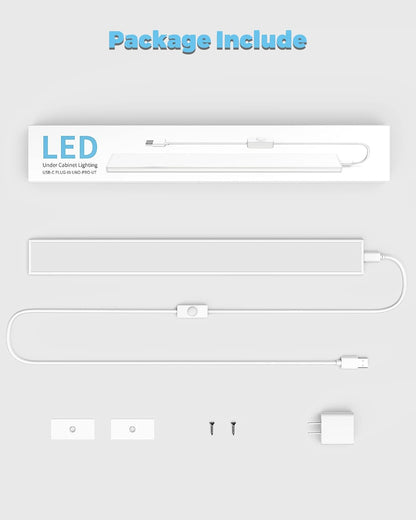 ASOKO Motion Sensor Dimmable Led Under Cabinet Light, 12" Cool White | ASOKO Motion Sensor Dimmable Led Under Cabinet Light, 12" Plug in Cool White 6000K Bar for Kitchen Counter Closet