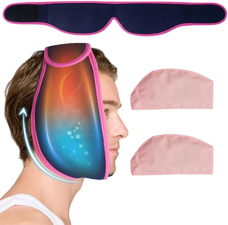 World-Bio Reusable Pink Face Ice Pack,Wisdom Teeth Ice Pack with 2 Gel Pack
