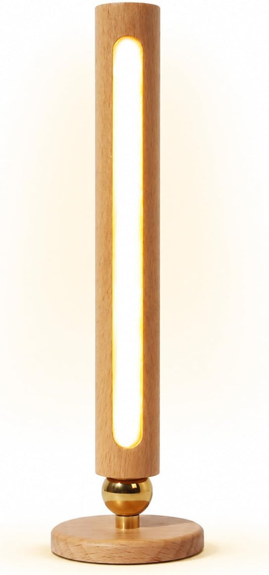Wooden Wall Lamp 360° Rotatable Magnetic Sconce Rechargeable Bedside-1 Pack