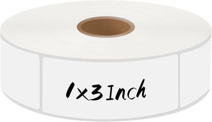 1000 Freezer Labels, 1 x 3 Inch Removable Food Labels, White | Water- And Oil-Resistant, Easy To Write, For Containers, Jars And Bottles, Long-Term Freezer Use