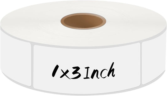1000 Freezer Labels, 1 x 3 Inch Removable Food Labels, White | Water- And Oil-Resistant, Easy To Write, For Containers, Jars And Bottles, Long-Term Freezer Use