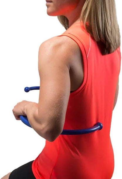 Backnobber II Massager Cane, Cobalt Blue | Deep‑Tissue Self‑Massage Therapy Tool for Neck, Shoulders & Back, Portable, Strong Fiberglass Reinforced Nylon Hook, USA Made