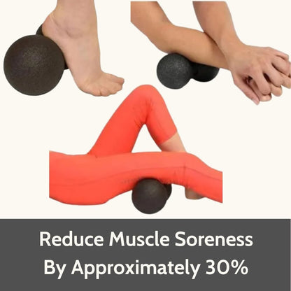 Peanut - The Better Peanut Ball Roller for Deep Tissue Massage, Mobility, Physical Therapy, Double Lacrosse Ball Massage, Back Pain, Myofascial Release, Muscle Knots, Suboccipital, & Acupoint