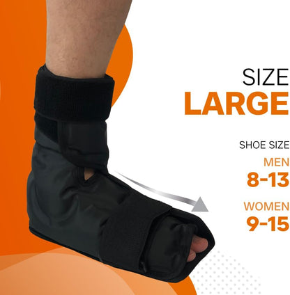 Foot & Ankle Pain Relief Hot/Cold Gel Wrap, Targets All Areas - Large