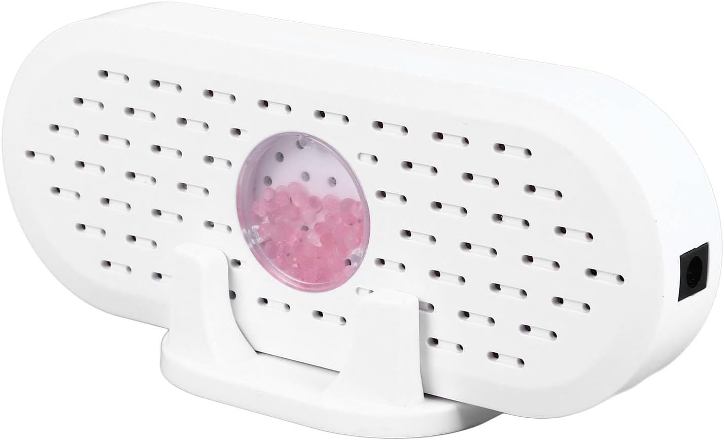 Mini Closet Dehumidifier, Rechargeable ABS 5W 6V White Effective Portable Electric Dehumidifiers Reusable Desiccant for Closet Shoe Cabinet