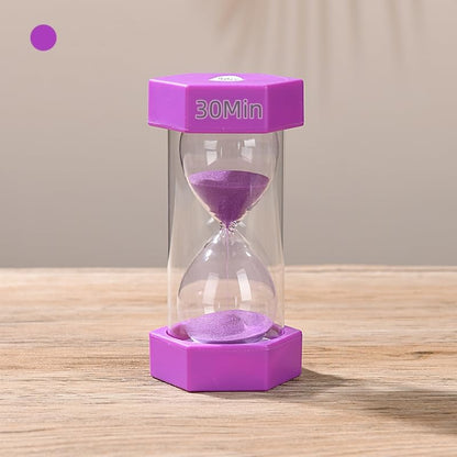 Colorful Sand Timers, Hourglass Sand Timers 5 Min Sandglass Timer with Protective Cover for Toothbrush Timer Games Classroom Home Office Cooking(Blue+5Min)