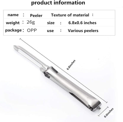 Aniso Kitchen vegetable peeler Stainless steel rotary peeler for vegetable and carrot fruit，with ergonomic safety and control handle-Dishwasher Safety