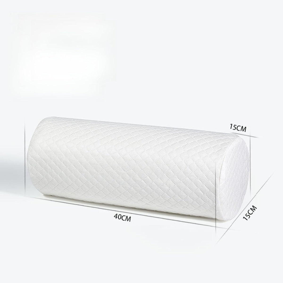 Bogey's Antidote Neck Roll Pillow for Pain Relief Sleeping, Cervical Memory Foam Cylinder Pillow,Travel Bolster Pillow for Bed for Side Sleepers Back Sleeper,15.7 * 6 * 6 inch (White)