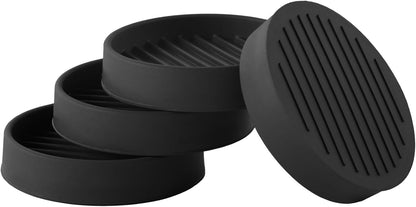 Jayen Rubber Furniture Caster Cups, Non-Slip Round Furniture Pads, 1.5" | Inner & Outer Anti-Slip Texture Helps Keep Beds and Couches from Sliding While Protecting Hardwood, Tile & Other Floors