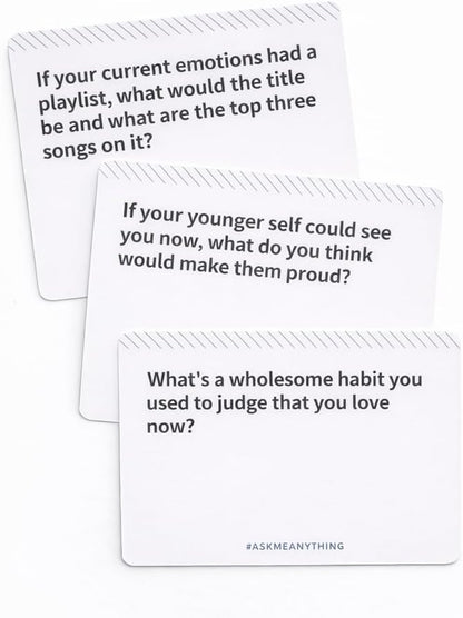 ASKMEANYTHING Recovery Pack Card Game - 100 Cards for Self-Improvement, Coping Skills, and Group Therapy