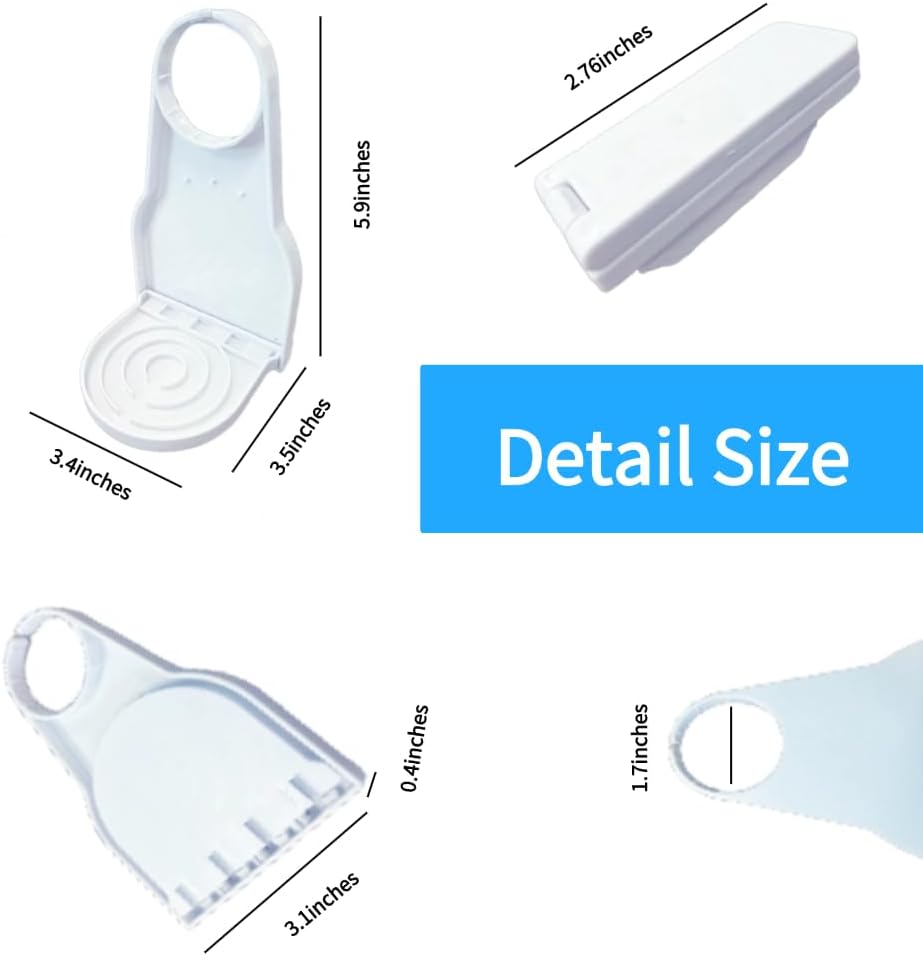 2 Pack Laundry Detergent Holder & Organizer with Plastic Drip Catcher - One-Hand Operation, Easy-Clean Tray, Sturdy ABS for 1.7'' Nozzles