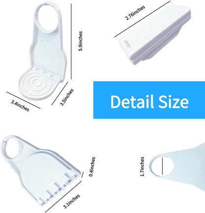 2 Pack Laundry Detergent Holder & Organizer with Plastic Drip Catcher - One-Hand Operation, Easy-Clean Tray, Sturdy ABS for 1.7'' Nozzles