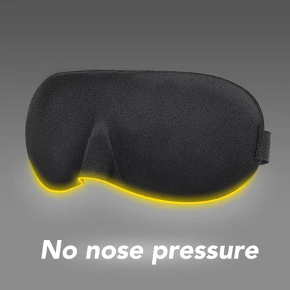 Sleep Mask for Side Sleepers with 3D Contoured Eye Cover – Light Blocking and Zero Pressure, Soft Breathable Fabric, Adjustable Strap for Women and Men, for Travel, Airplane, Nap, Meditation, Black