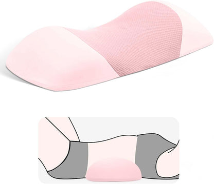Lumbar Support Pillow for Sleeping,Premium Memory Foam Lower Back Pain Relief Bed Rest Support Pillows for Car Bed,Couch,Waist Support Care Cushion,Sleep Lumbar Pillow (Black Grey)