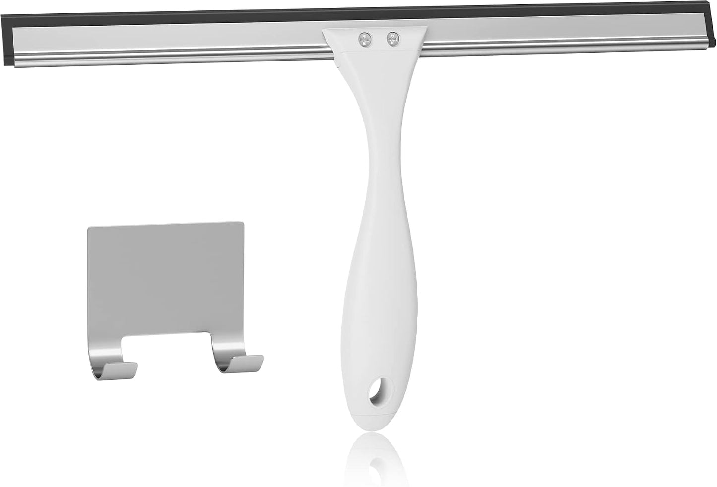 AmazerBath Squeegee for Shower Glass Door, All-Purpose Squeegee with Hook for Shower Doors, Windows, Mirrors, Tiles and Car Glass, 10 Inches